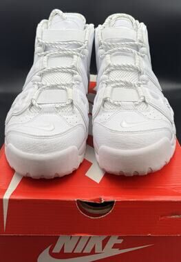 Air More Uptempo 96 Triple White 921948-100 Size 11-OG Box Worn Once